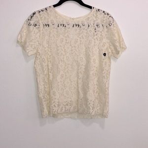 Lace short sleeve shirt